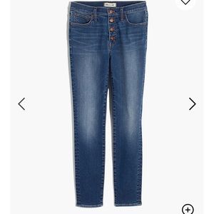 9" Mid-Rise Skinny Crop Jeans: Button-Front TENCEL